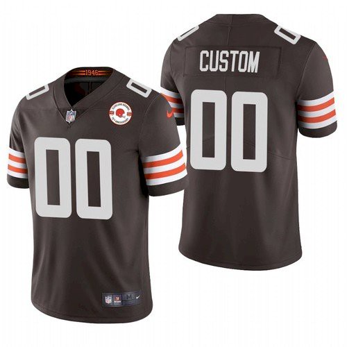 Men's Cleveland Browns ACTIVE PLAYER Custom Brown 75th Anniversary Vapor Untouchable Limited Stitched NFL Jersey